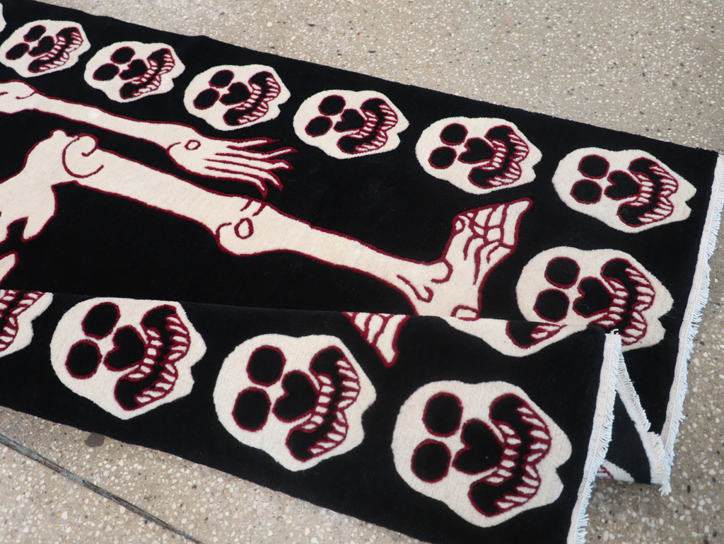 Modern Buddhist Tantric Skeleton Ritual Rug, No.32579 - Galerie Shabab