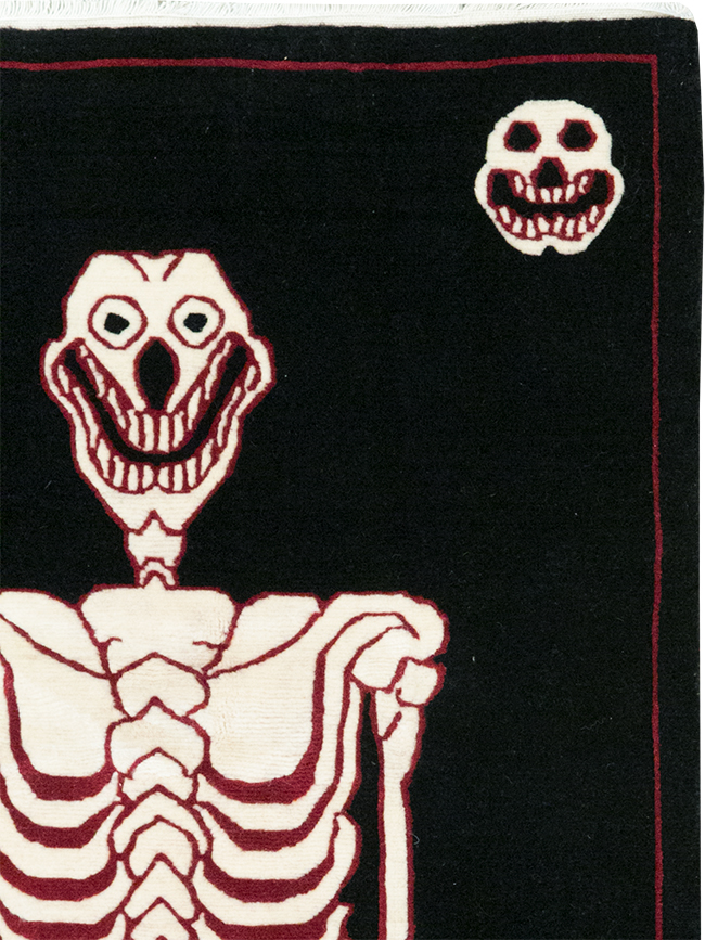 Modern Buddhist Tantric Skeleton Ritual Rug, No.32580 - Galerie Shabab