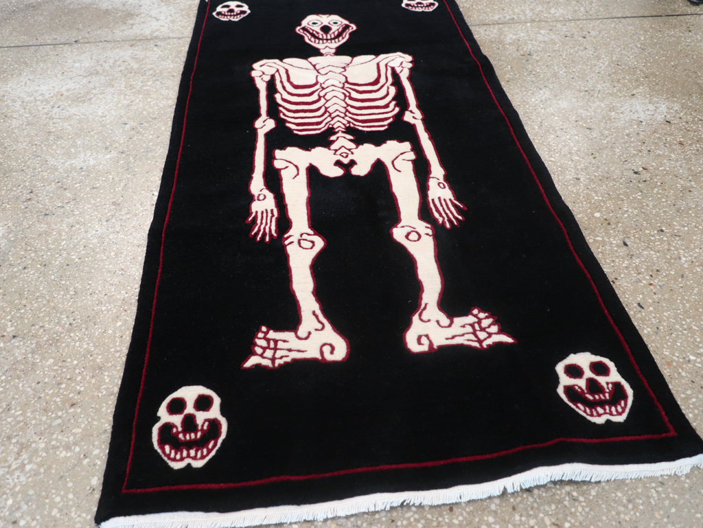 Modern Buddhist Tantric Skeleton Ritual Rug, No.32580 - Galerie Shabab