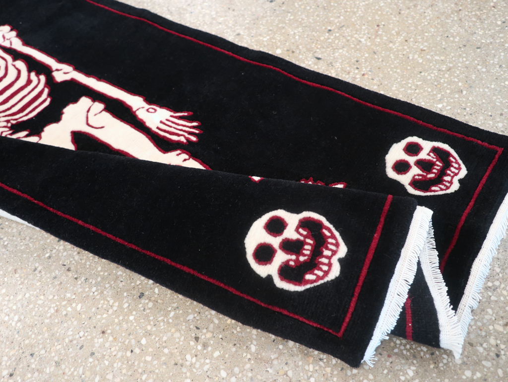 Modern Buddhist Tantric Skeleton Ritual Rug, No.32580 - Galerie Shabab