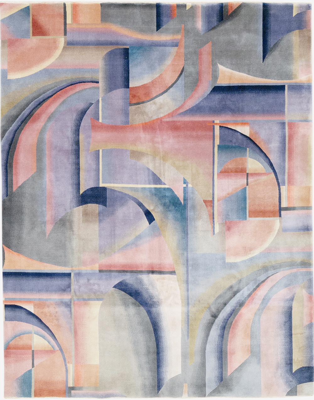 Vintage Chinese Art Deco Accent Carpet, No.32581 - Galerie Shabab