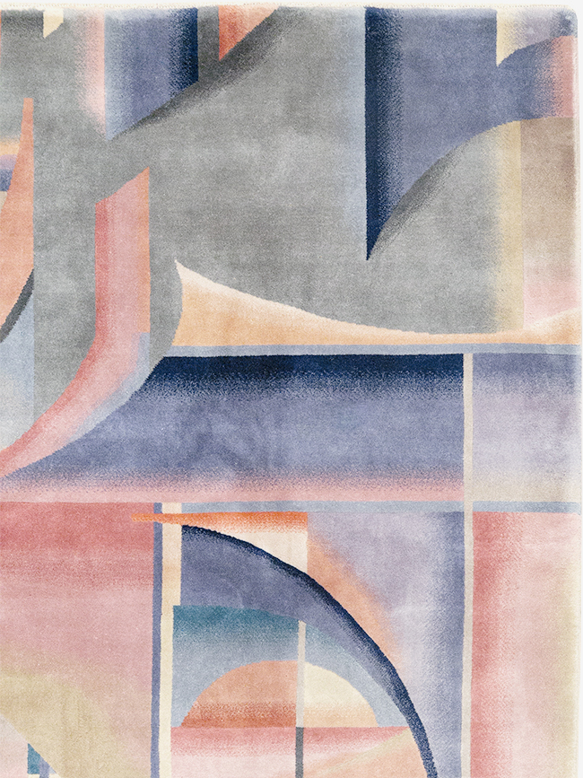 Vintage Chinese Art Deco Accent Carpet, No.32581 - Galerie Shabab