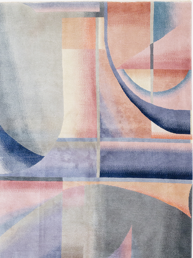 Vintage Chinese Art Deco Accent Carpet, No.32581 - Galerie Shabab