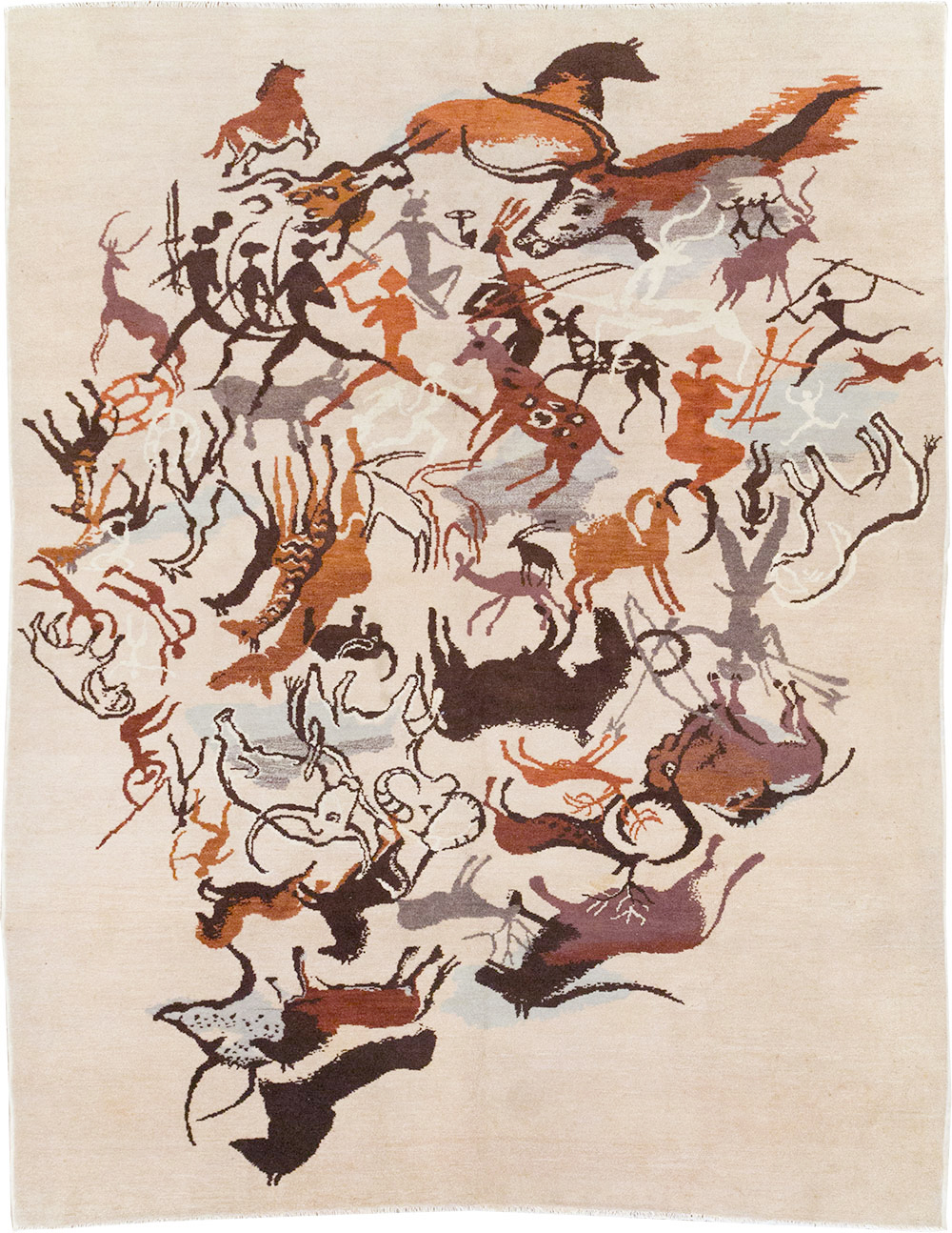 Mid-20th Century Art Deco Carpet: Caverna By Olga Fisch, No.32590 - Galerie Shabab