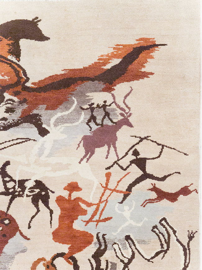 Mid-20th Century Art Deco Carpet: Caverna By Olga Fisch, No.32590 - Galerie Shabab