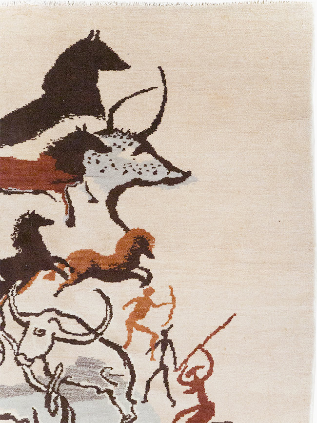 Mid-20th Century Art Deco Carpet: Caverna By Olga Fisch, No.32590 - Galerie Shabab