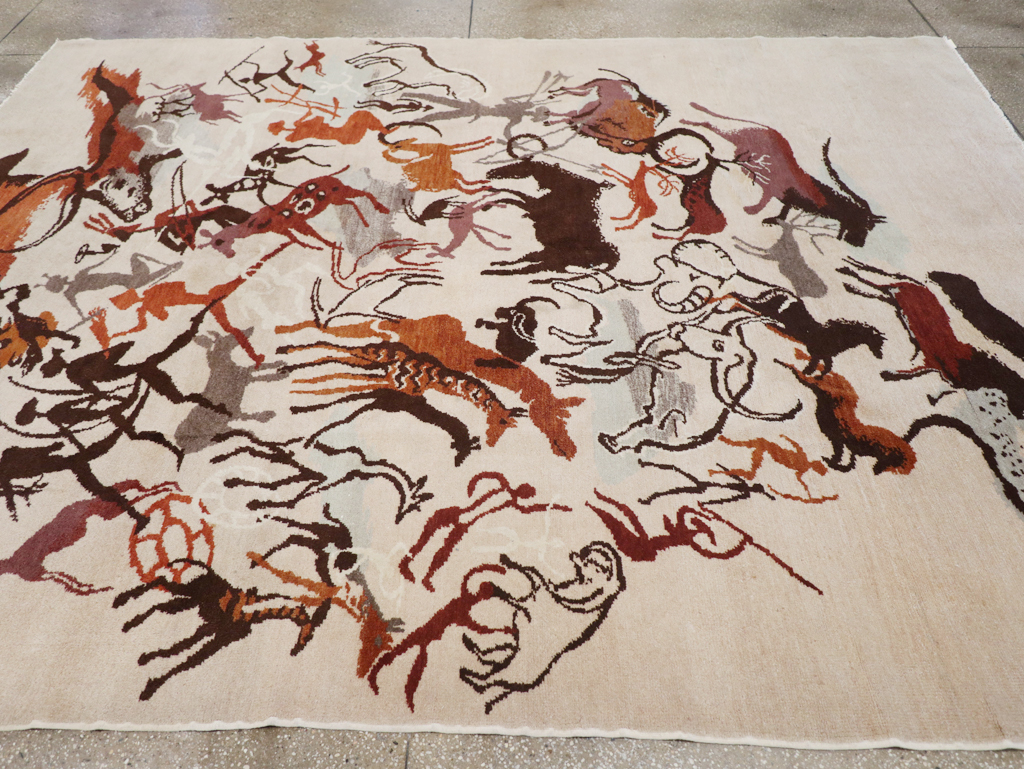 Mid-20th Century Art Deco Carpet: Caverna By Olga Fisch, No.32590 - Galerie Shabab
