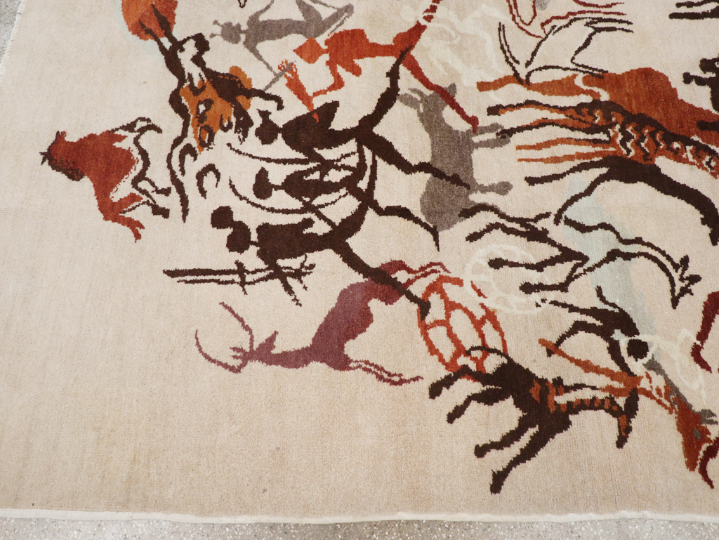 Mid-20th Century Art Deco Carpet: Caverna By Olga Fisch, No.32590 - Galerie Shabab