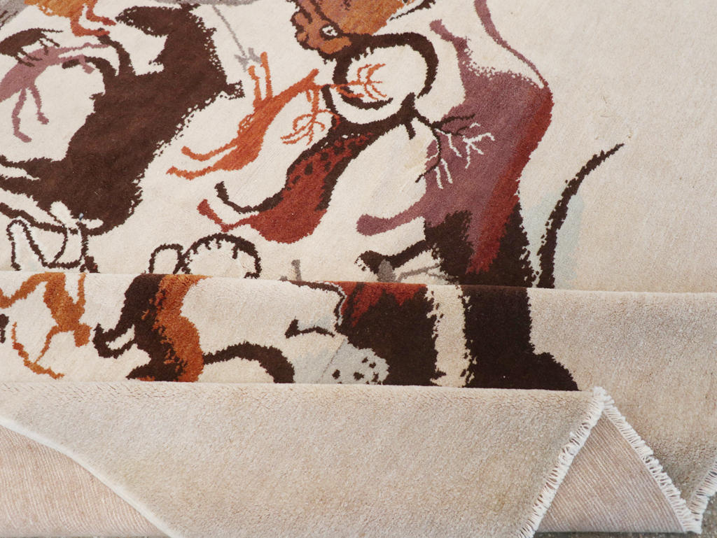 Mid-20th Century Art Deco Carpet: Caverna By Olga Fisch, No.32590 - Galerie Shabab