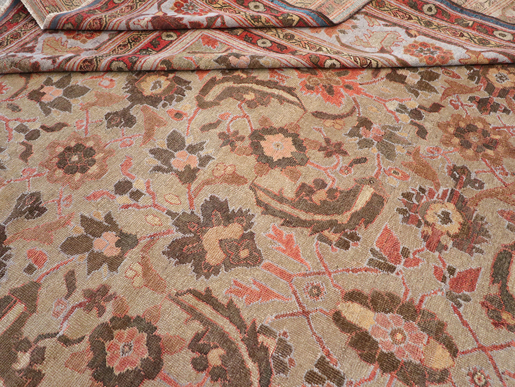 Antique Persian Mahal Large Carpet, No.32600 - Galerie Shabab