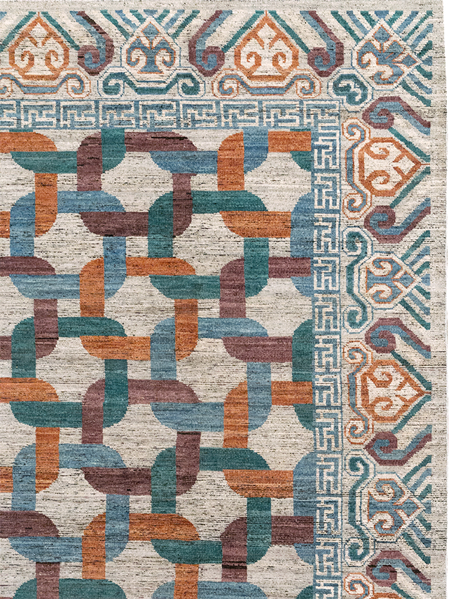Modern Khotan Carpet, No.32604 - Galerie Shabab