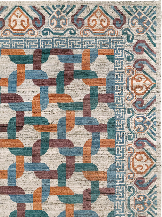 Modern Khotan Carpet, No.32604 - Galerie Shabab