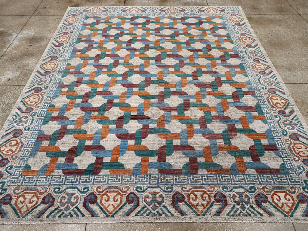 Modern Khotan Carpet, No.32604 - Galerie Shabab