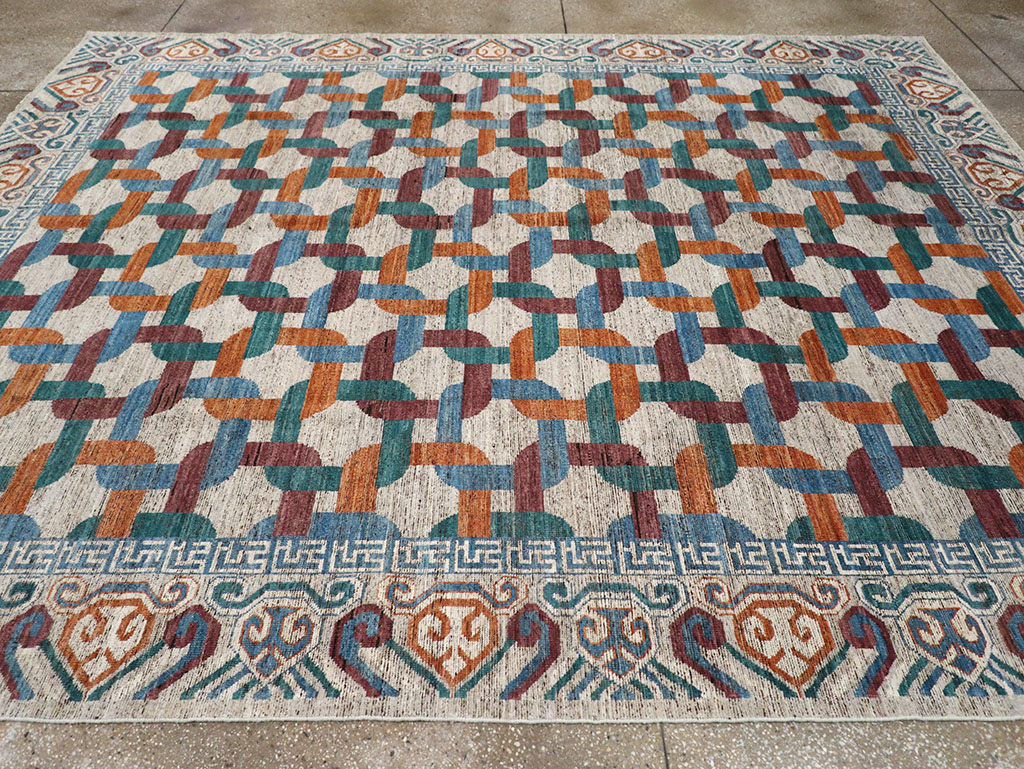 Modern Khotan Carpet, No.32604 - Galerie Shabab