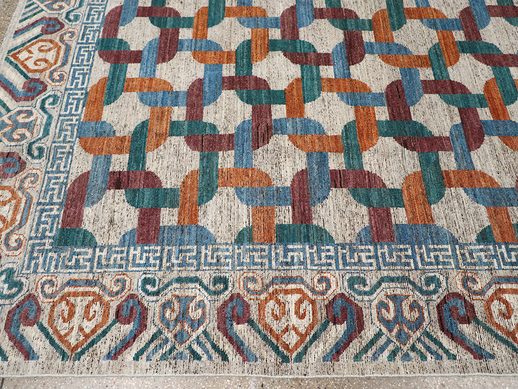 Modern Khotan Carpet, No.32604 - Galerie Shabab