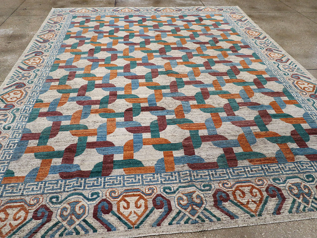 Modern Khotan Carpet, No.32604 - Galerie Shabab