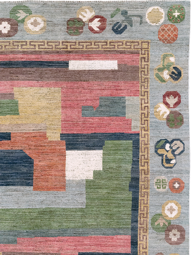 Modern East Turkestan Khotan Room Size Carpet, No.32606 - Galerie Shabab