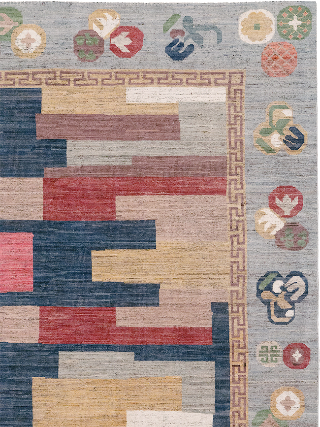 Modern East Turkestan Khotan Room Size Carpet, No.32606 - Galerie Shabab