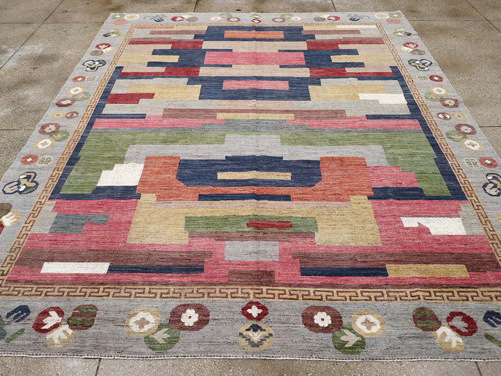 Modern East Turkestan Khotan Room Size Carpet, No.32606 - Galerie Shabab