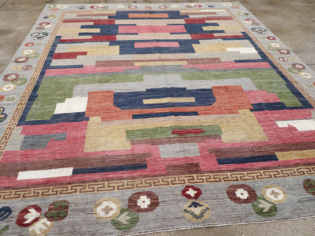 Modern East Turkestan Khotan Room Size Carpet, No.32606 - Galerie Shabab