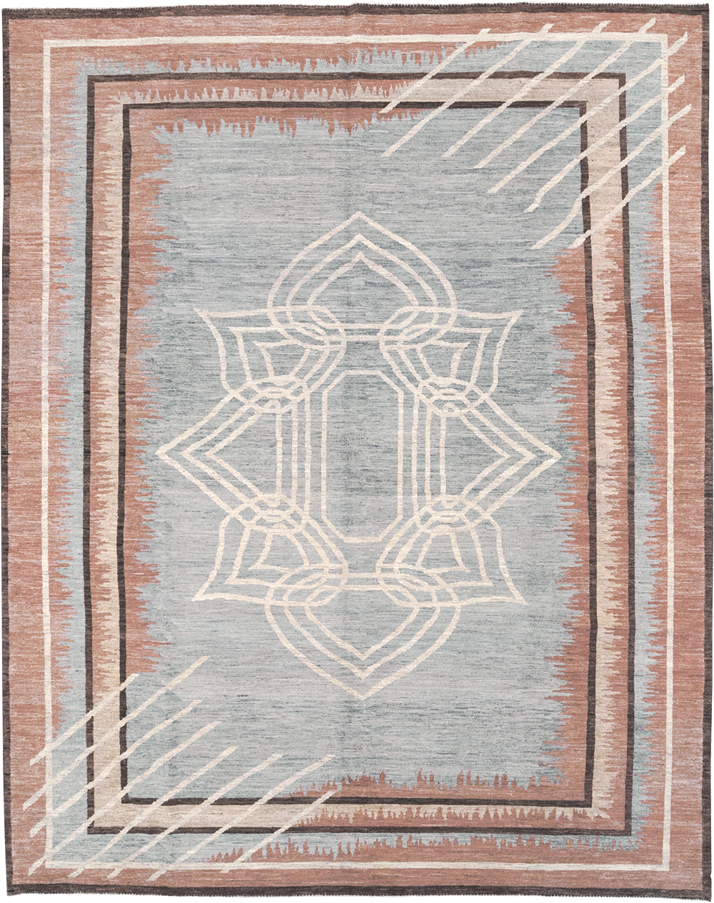 Modern Deco Inspired Khotan Carpet, No.32607 - Galerie Shabab