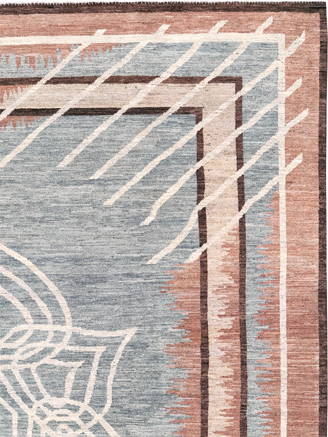 Modern Deco Inspired Khotan Carpet, No.32607 - Galerie Shabab