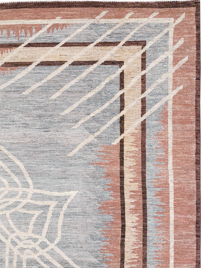 Modern Deco Inspired Khotan Carpet, No.32607 - Galerie Shabab