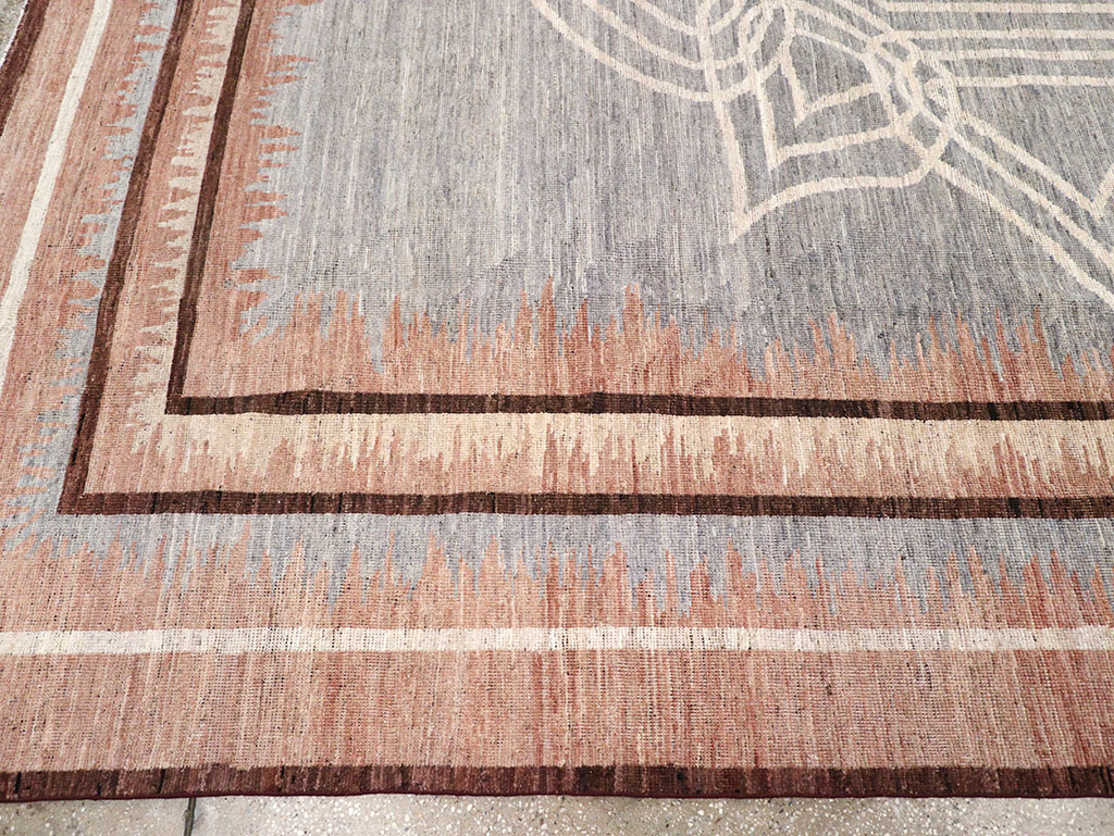 Modern Deco Inspired Khotan Carpet, No.32607 - Galerie Shabab