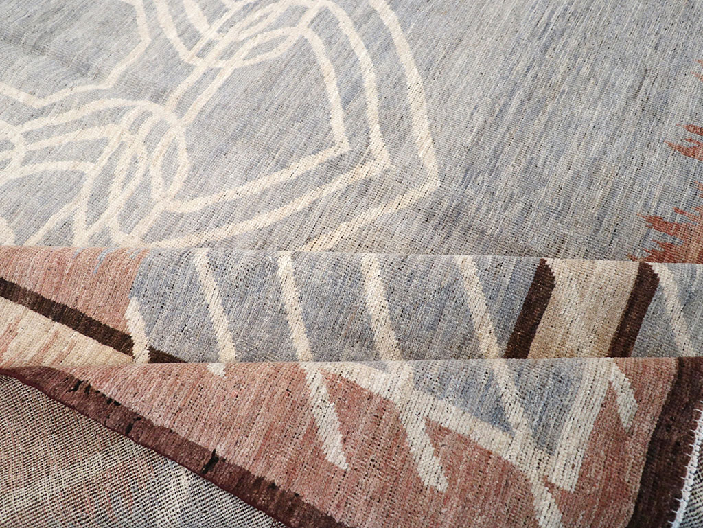 Modern Deco Inspired Khotan Carpet, No.32607 - Galerie Shabab