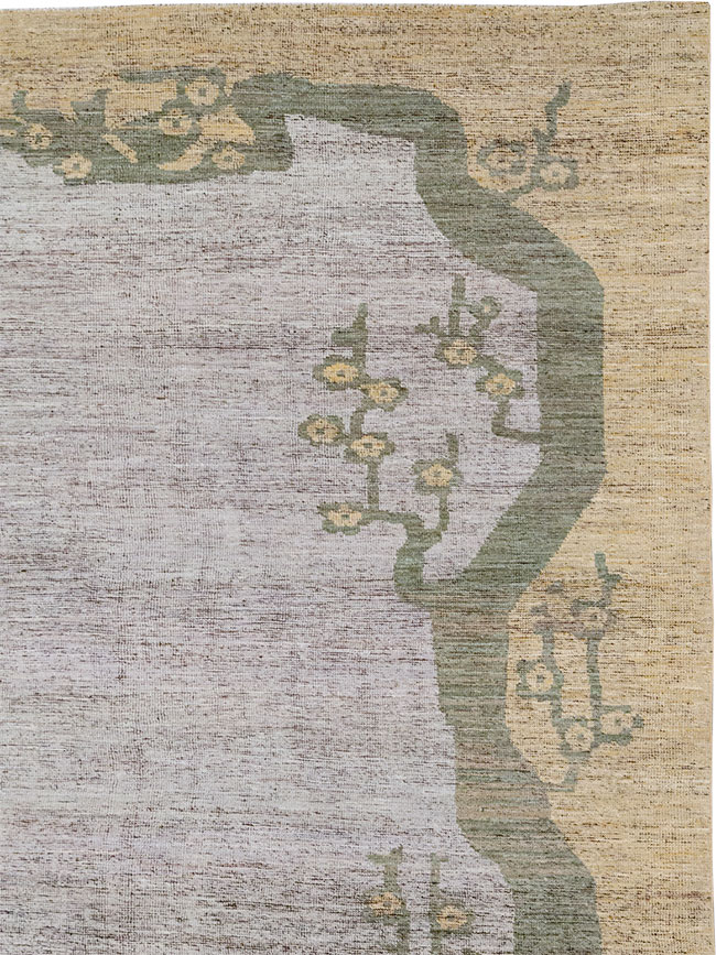 Modern East Turkestan Khotan Room Size Carpet, No.32608 - Galerie Shabab