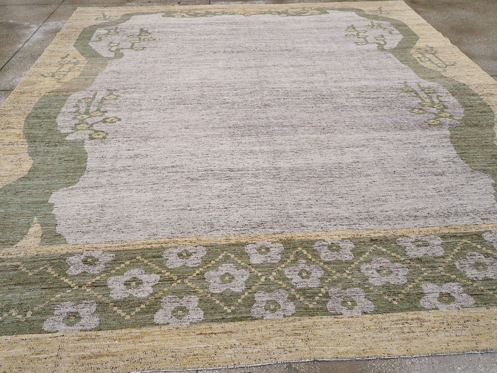 Modern East Turkestan Khotan Room Size Carpet, No.32608 - Galerie Shabab