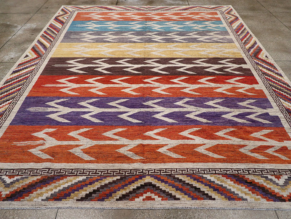 Modern East Turkestan Khotan Room Size Carpet, No.32610 - Galerie Shabab