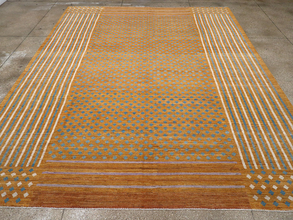 Contemporary East Turkestan Khotan Room Size Carpet, No.32611 - Galerie Shabab