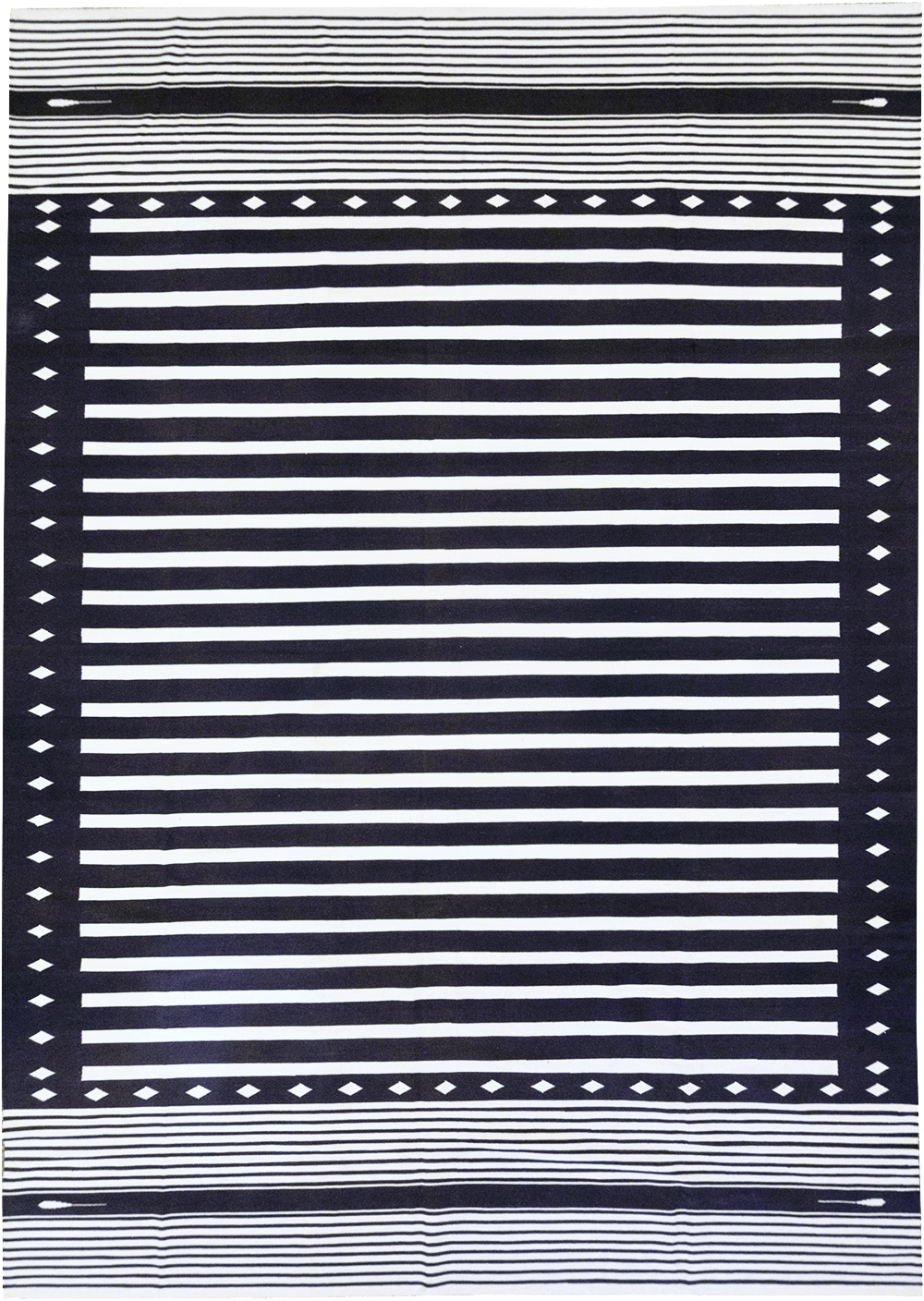 Modern Indian Flatweave Dhurrie Large Carpet, No.32612 - Galerie Shabab