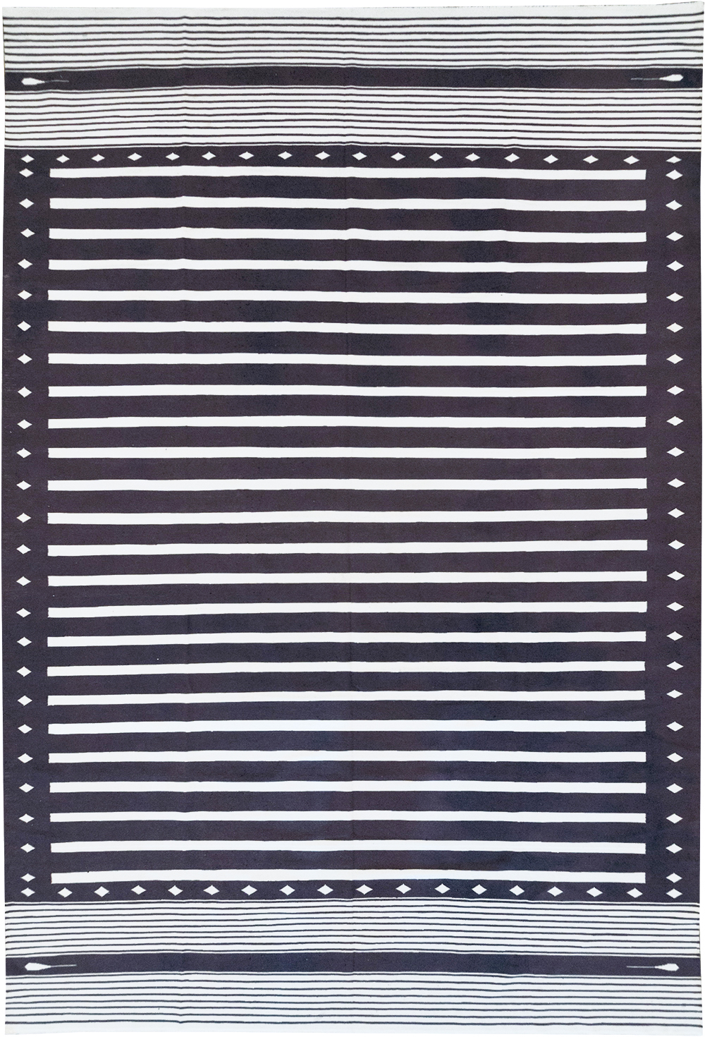 Modern Indian Flatweave Dhurrie Large Carpet, No.32614 - Galerie Shabab