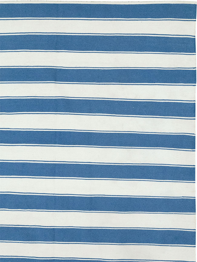 Modern Indian Cotton Dhurrie Room Size Carpet, No.32615 - Galerie Shabab