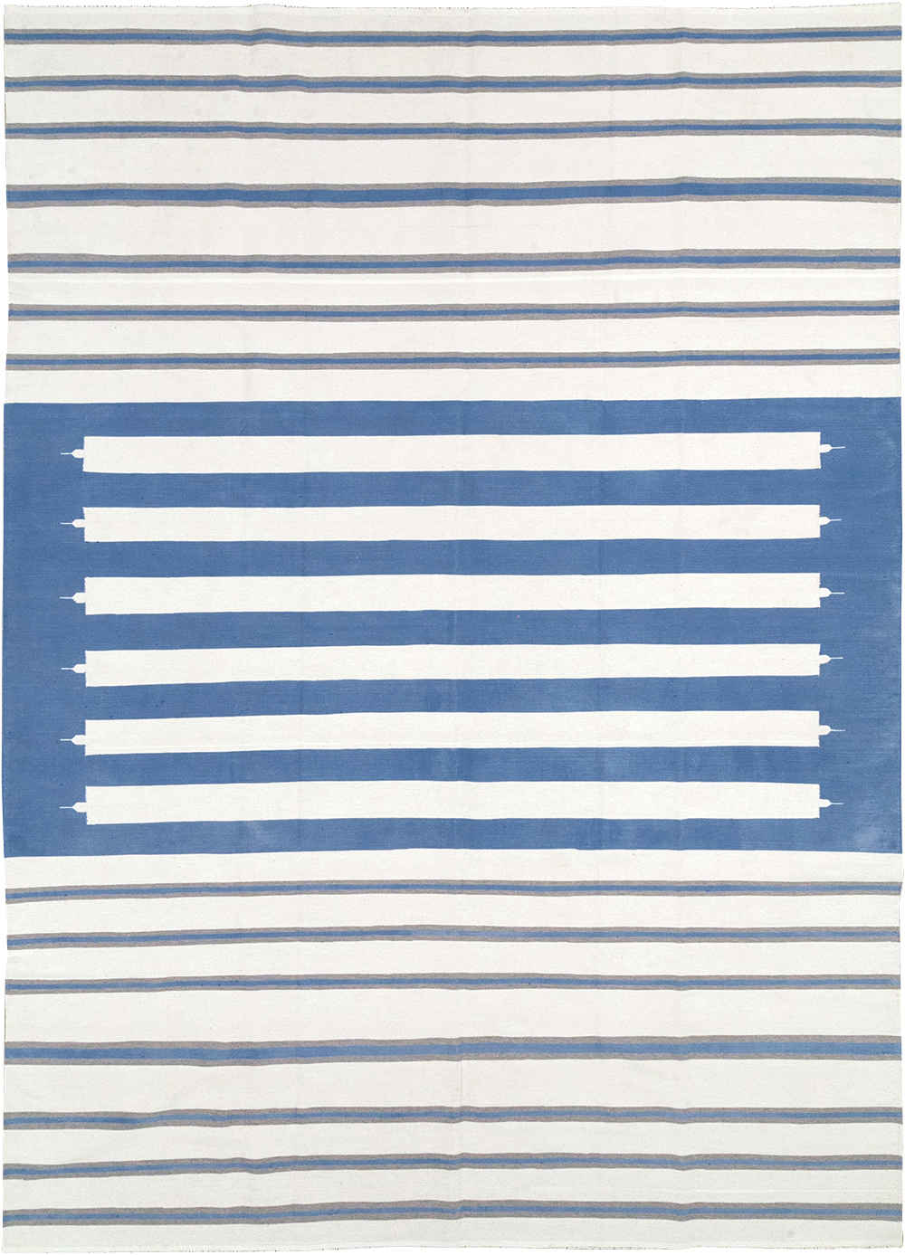 Modern Indian Flatweave Dhurrie Room Size Carpet, No.32622 - Galerie Shabab