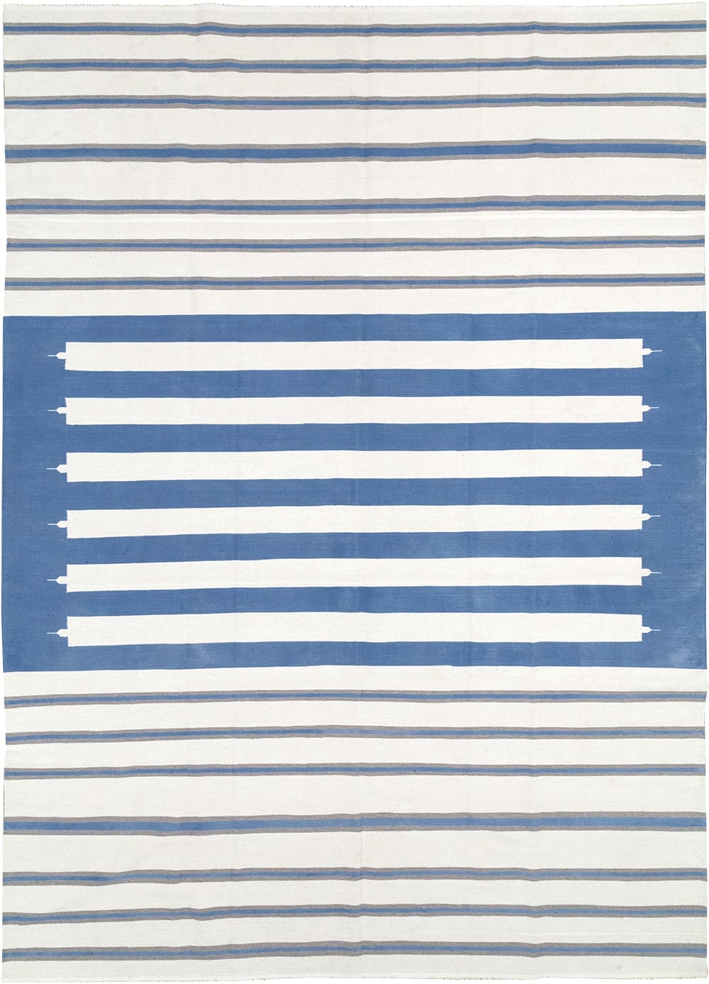 Modern Indian Flatweave Dhurrie Room Size Carpet, No.32622 - Galerie Shabab