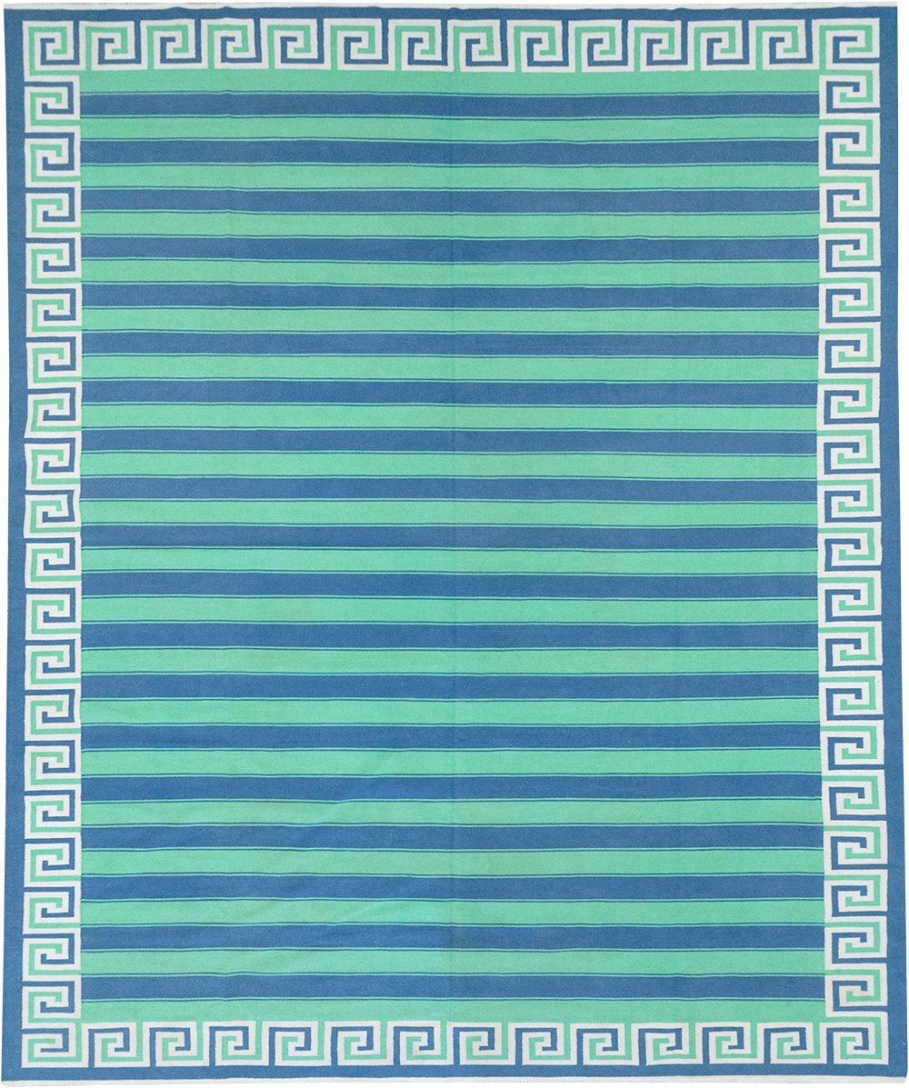Modern Indian Flatweave Dhurrie Oversize Carpet, No.32625 - Galerie Shabab