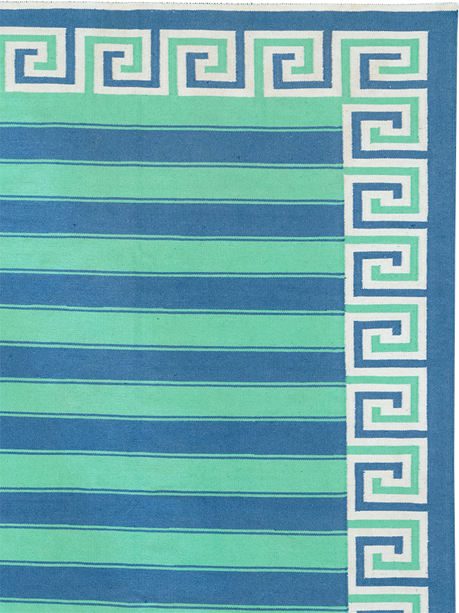 Modern Indian Flatweave Dhurrie Oversize Carpet, No.32625 - Galerie Shabab