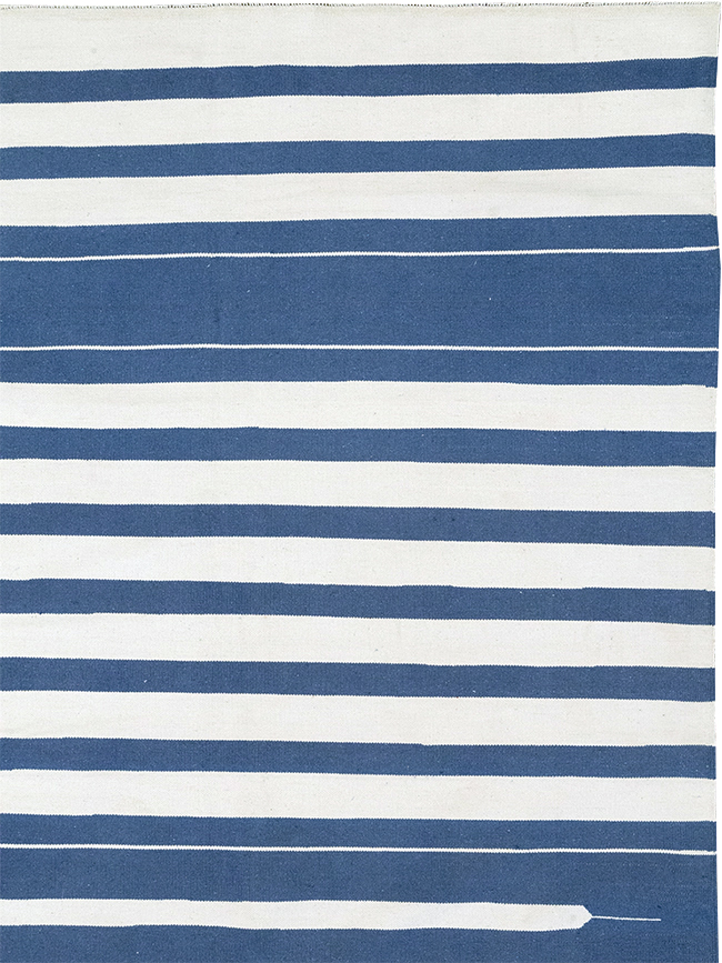 Modern Indian Flatweave Dhurrie Large Room Size Carpet, No.32626 - Galerie Shabab