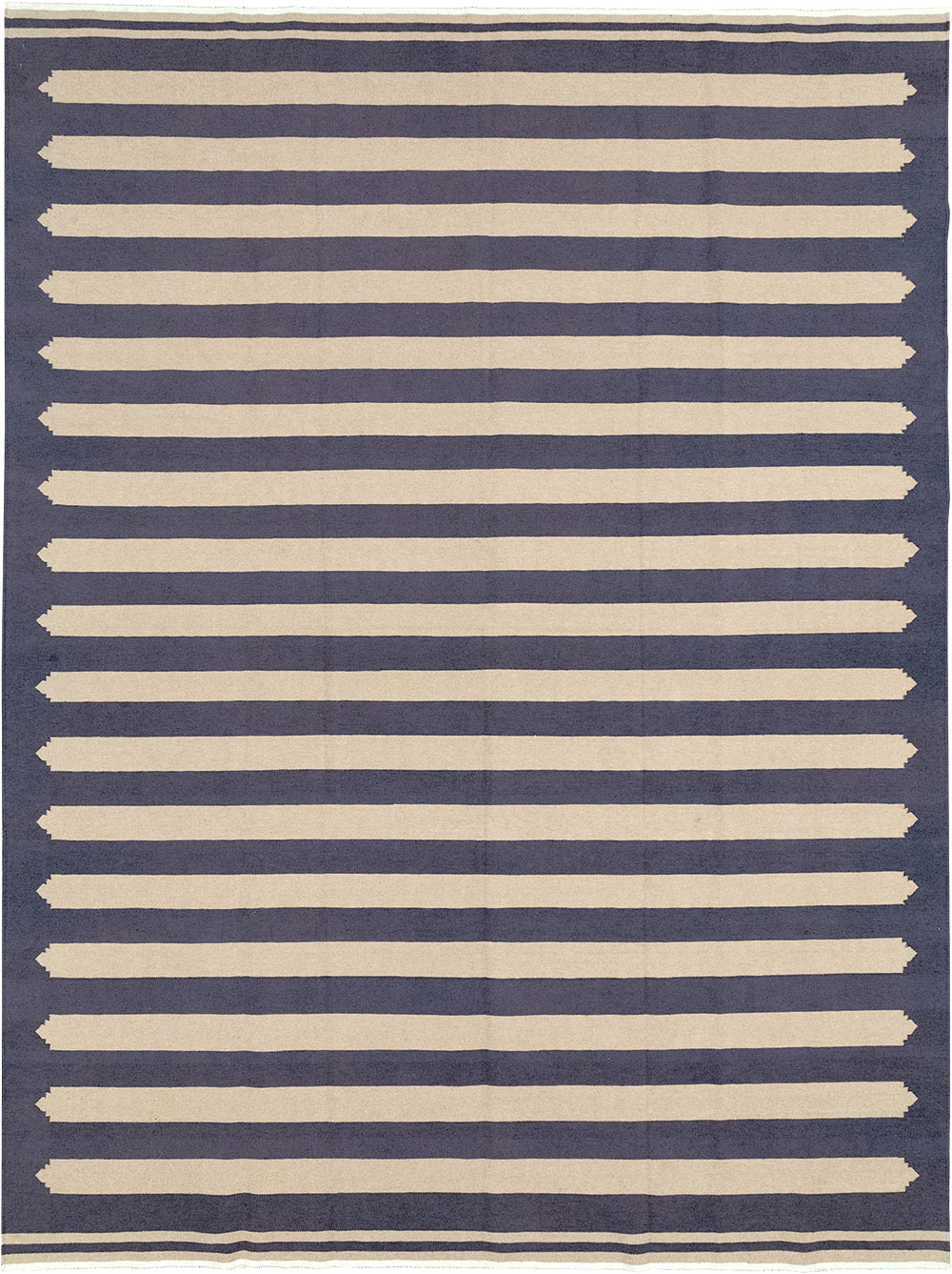 Modern Indian Flatweave Dhurrie Room Size Carpet, No.32630 - Galerie Shabab