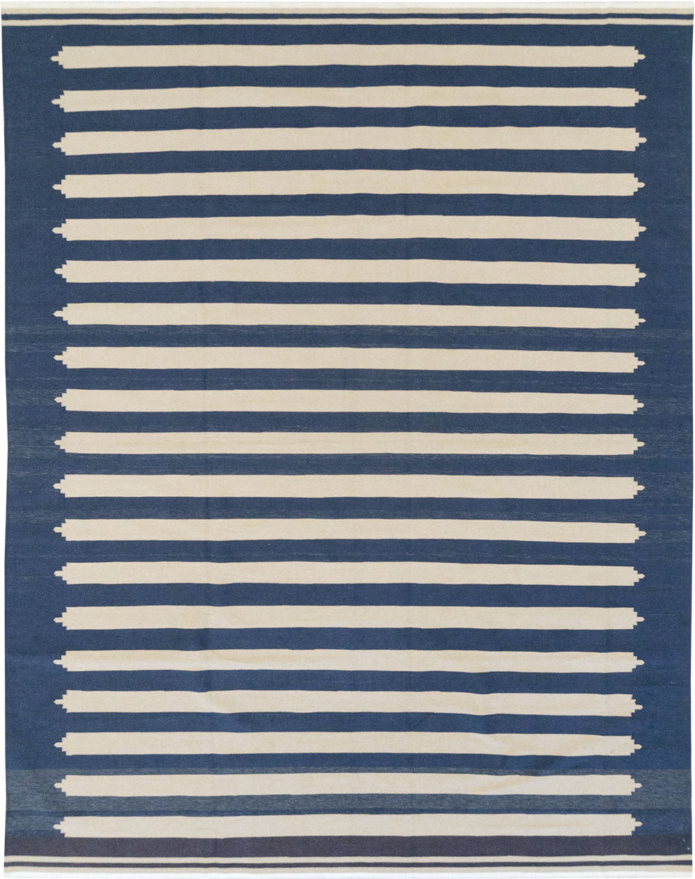 Modern Indian Cotton Dhurrie Room Size Carpet, No.32631 - Galerie Shabab