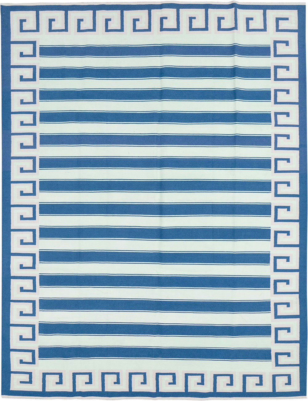 Modern Indian Flatweave Dhurrie Room Size Carpet, No.32635 - Galerie Shabab