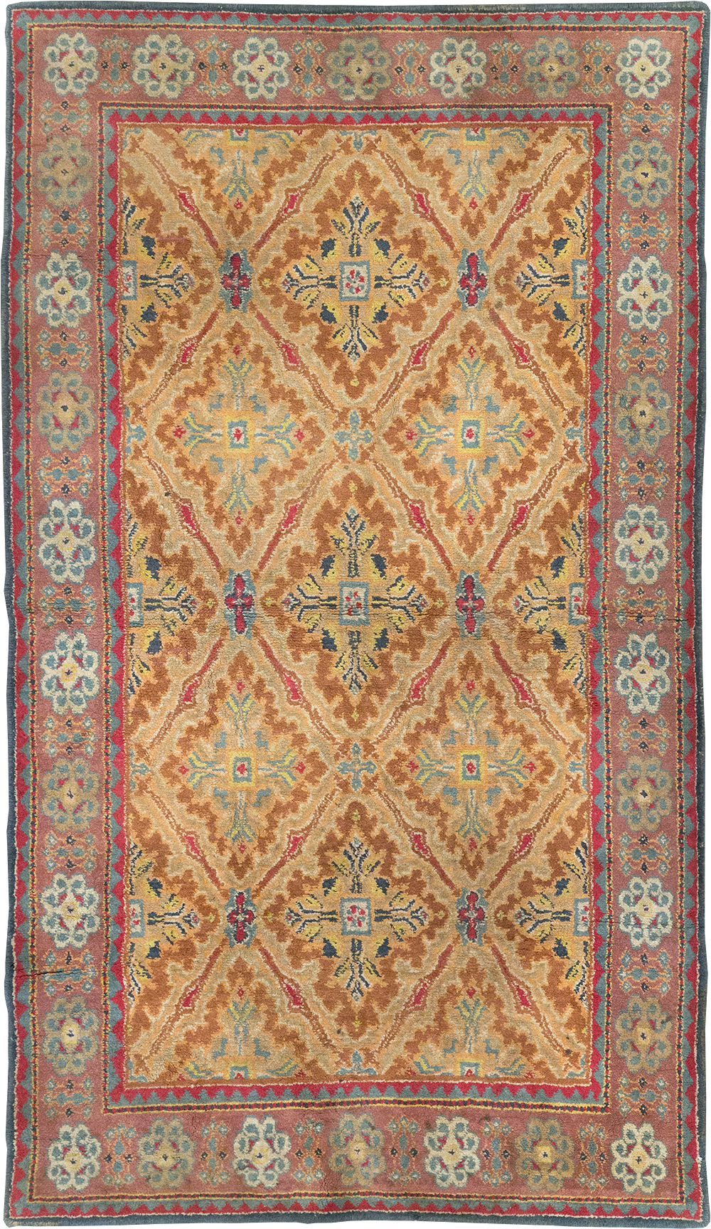 Vintage Indian Cotton Agra Accent Rug, No.32642 - Galerie Shabab