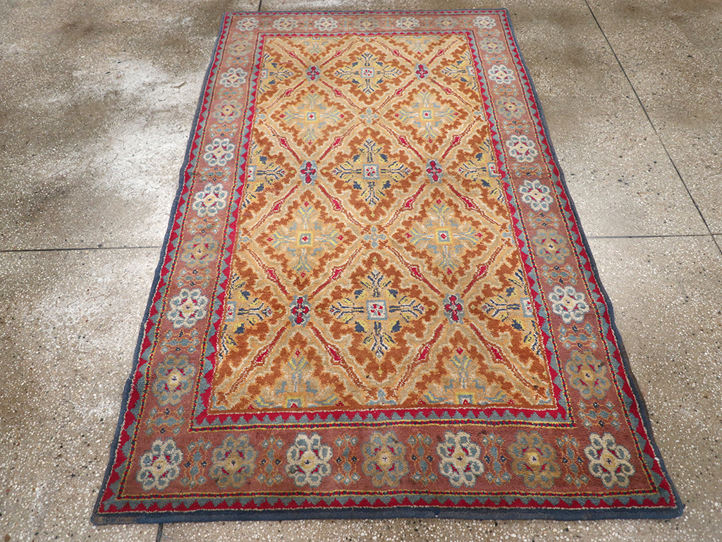 Vintage Indian Cotton Agra Accent Rug, No.32642 - Galerie Shabab