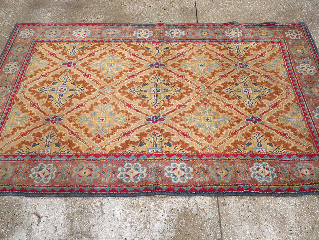 Vintage Indian Cotton Agra Accent Rug, No.32642 - Galerie Shabab