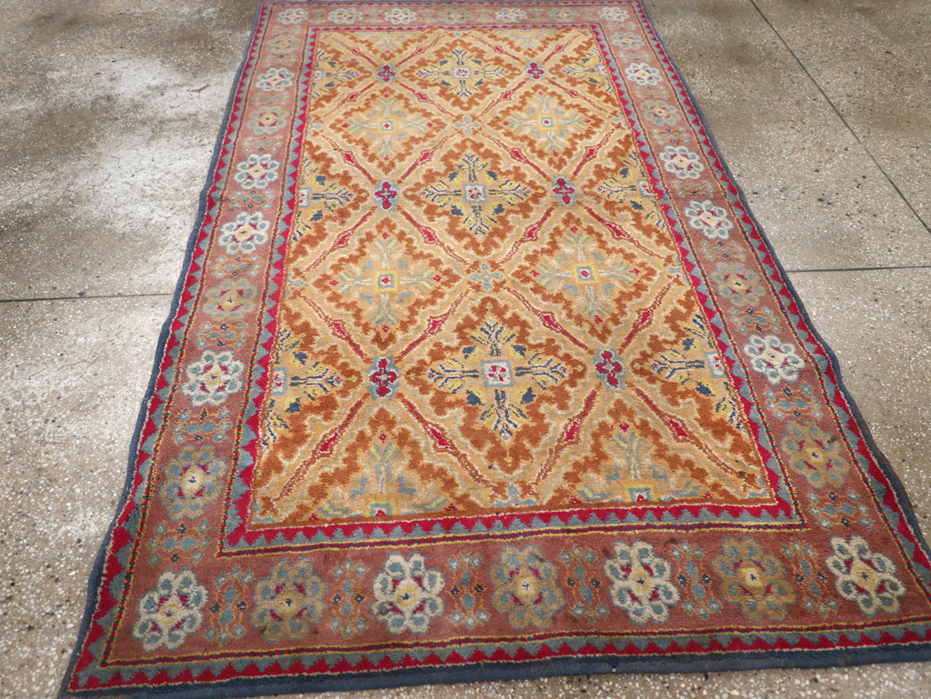 Vintage Indian Cotton Agra Accent Rug, No.32642 - Galerie Shabab