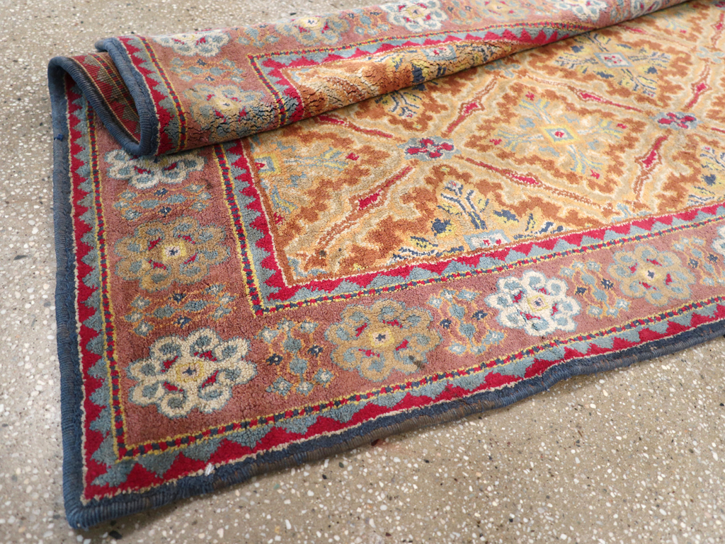 Vintage Indian Cotton Agra Accent Rug, No.32642 - Galerie Shabab