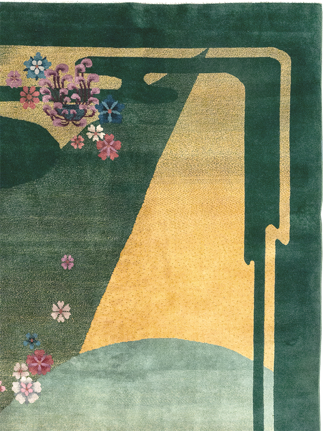 Antique Chinese Art Deco Room Size Carpet, No.32647 - Galerie Shabab
